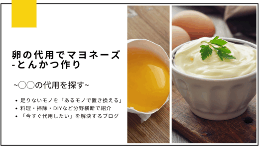 【代用】卵をマヨネーズで代用してとんかつは作れる？