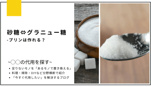 【代用】砂糖をグラニュー糖で代用してプリンは作れる？