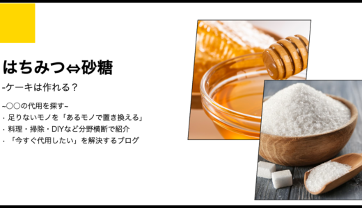 【代用】はちみつを砂糖に代用にしてケーキは焼けるのか？